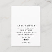 Elegante Sieraden Custom Logo Eenvoudig Ontwerp Wi Contactkaartje (Achterkant)