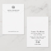 Elegante Sieraden Custom Logo Eenvoudig Ontwerp Wi Contactkaartje (Voorkant / Achterkant)