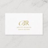 Elegante Sieraden Designer Goud Monogram Visitekaartje (Voorkant)