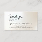 Elegante sieraden designer parels - kralen contactkaartje (Achterkant)