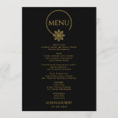 Elegante sieraden geïnspireerd lijst en bloemenbru menu (Voorkant)