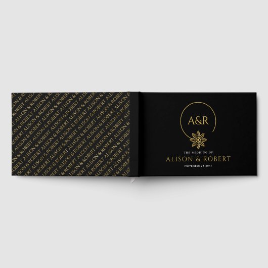 Elegante sieraden geïnspireerd lijst & initialen b gastenboek (Volledig)