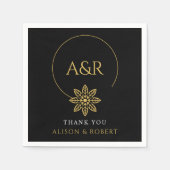 Elegante sieraden geïnspireerd lijst & initialen b servet (Voorkant)