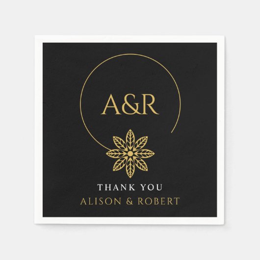 Elegante sieraden geïnspireerd lijst & initialen b servet (Voorkant)