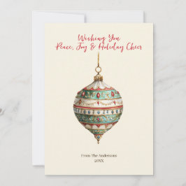 Elegante Sieraden Kerst Foto Vakantiekaart Feestdagenkaart