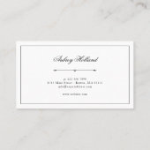 Elegante sieraden ontwerper fotocollage visitekaartje (Achterkant)