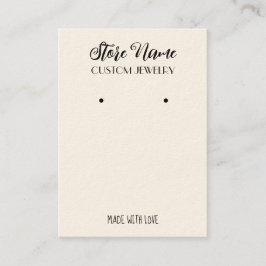 Elegante sieraden oorbel display visitekaartje