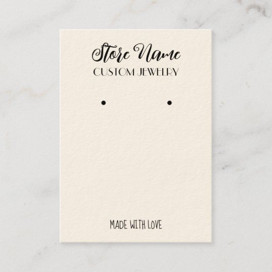 Elegante sieraden oorbel display visitekaartje (Voorkant)