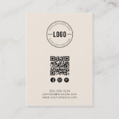 Elegante sieraden oorbellen Display Kaart Contactkaartje (Achterkant)