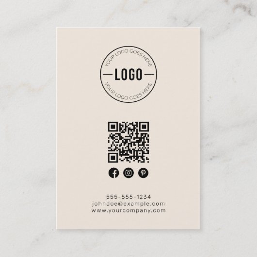 Elegante sieraden oorbellen Display Kaart Contactkaartje (Achterkant)