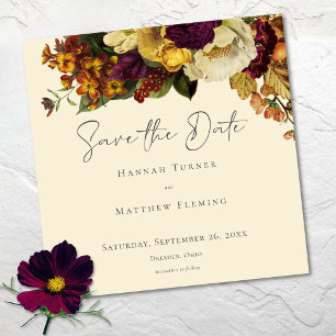 Elegante sieraden vintage bloem ivoren bruiloft save the date