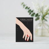 Elegante Sieraden Zwarte Armband Hand display kaar Visitekaartje (Staand voorkant)