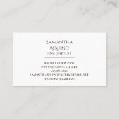 Elegante sieradenmaker visitekaartje (Achterkant)