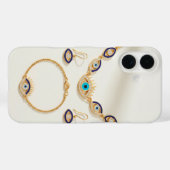 Elegante sieradenset met boze oog display Case-Mate iPhone case (Achterkant (horizontaal))