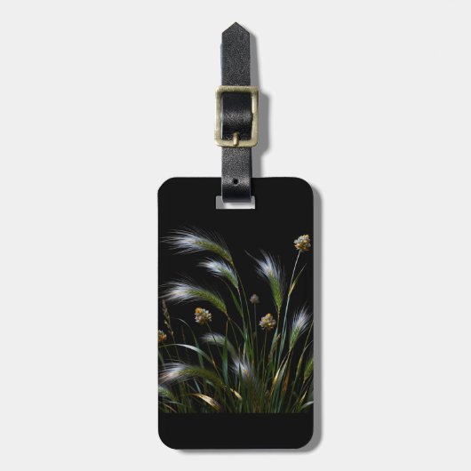 Elegante Siergras Bagagetailie Bagagelabel (Voorkant verticaal)