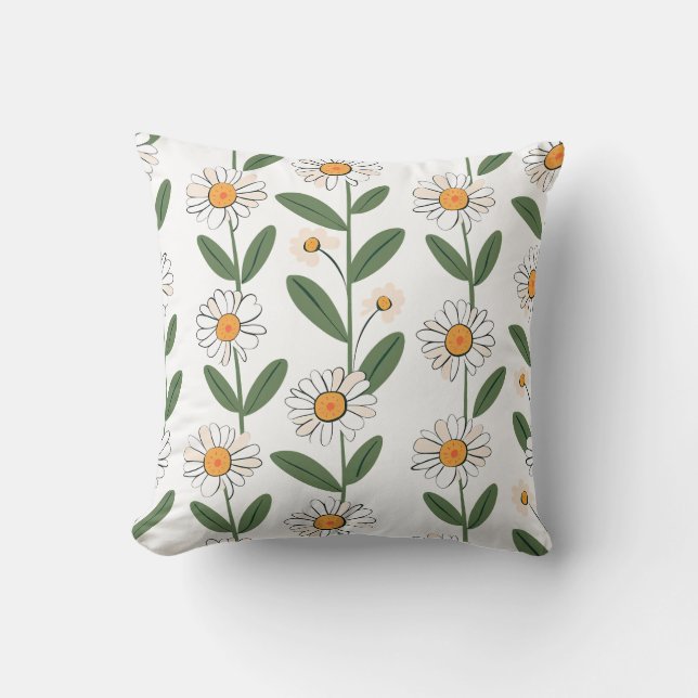 Elegante sierkussen met bloemenprint (Voorkant)