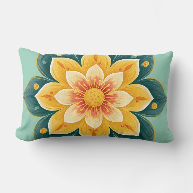 Elegante sierkussen met bloemenprint kussen (Voorkant)