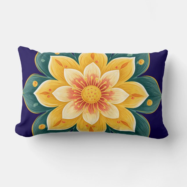 Elegante sierkussen met bloemenprint kussen (Voorkant)