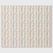 Elegante sierlijke bloemen cadeaupapier (Vlak)