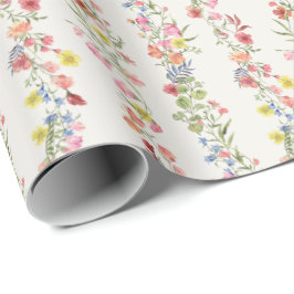Elegante sierlijke bloemen cadeaupapier