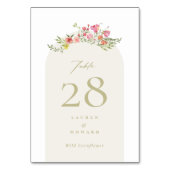 Elegante sierlijke bloemen lente tuin bruiloft kaart (Achterkant)