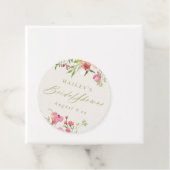 Elegante sierlijke bloemenlente bruiloft Vrijgezel Bedankjes Labels (In situ)