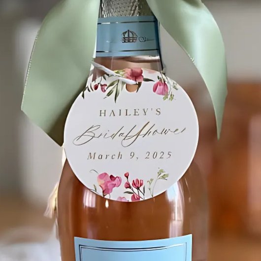 Elegante sierlijke bloemenlente bruiloft Vrijgezel Bedankjes Labels