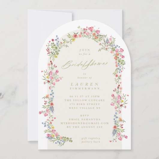 Elegante sierlijke bloemenlente Vrijgezellenfeest Kaart (Voorkant)