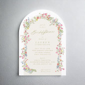 Elegante sierlijke bloemenlente Vrijgezellenfeest Kaart