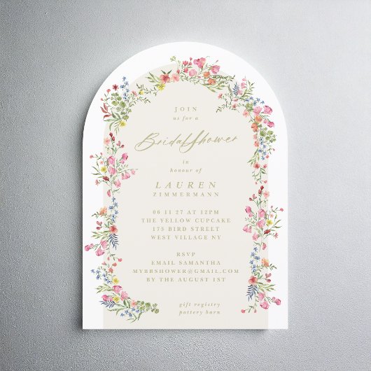 Elegante sierlijke bloemenlente Vrijgezellenfeest Kaart