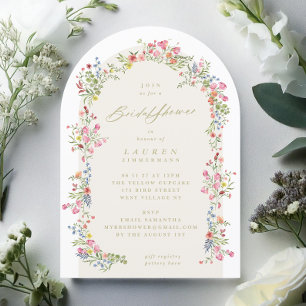 Elegante sierlijke bloemenlente Vrijgezellenfeest Kaart