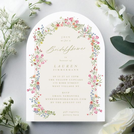 Elegante sierlijke bloemenlente Vrijgezellenfeest Kaart