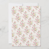 Elegante sierlijke bloemenzomer boog doop kaart (Achterkant)