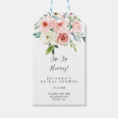 Elegante sierlijke bloemige sip sip hooray Vrijgez Cadeaulabel (Voorkant)