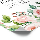 Elegante sierlijke bloemkaars brandt bord poster (Hoek)