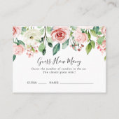 Elegante sierlijke bloemkaarten voor het spel Raad Visitekaartje (Voorkant)