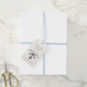 Elegante Sierlijke Dankjewel Cadeaulabel (Met Touw)