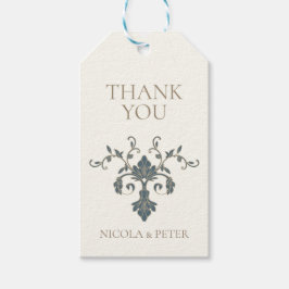 Elegante Sierlijke Dankjewel Cadeaulabel