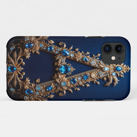 Elegante sierlijke gouden letter A Case-Mate iPhone Case (Achterkant (horizontaal))