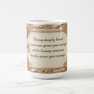 Elegante Sierlijke Gouden Lijst Koffiemok