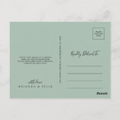 Elegante sierlijke herfst bloemen dank u briefkaart (Achterkant)