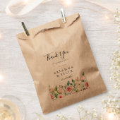 Elegante sierlijke herfst bloemen dank u bruiloft bedankzakje (Geknipt)