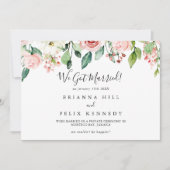 Elegante sierlijke herfst bloemen elopement aankondiging (Voorkant)