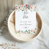 Elegante sierlijke herfst bloemen opslaan de datum briefkaart