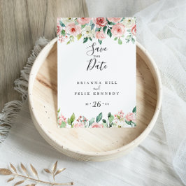 Elegante sierlijke herfst bloemen opslaan de datum briefkaart