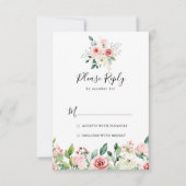 Elegante sierlijke herfst bloemen RSVP (Voorkant)