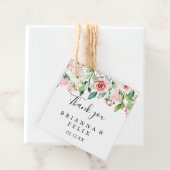 Elegante sierlijke herfst bloemenbruiloft bedankjes labels (In situ)