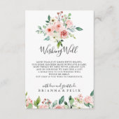 Elegante sierlijke herfst bloemenbruiloft die goed informatiekaartje (Voorkant)