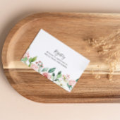 Elegante sierlijke herfst bloemenbruiloft geschenk informatiekaartje