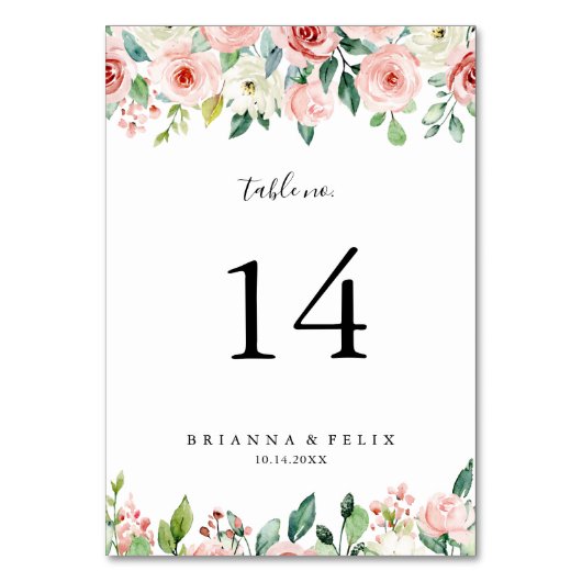 Elegante sierlijke herfst bloemenbruiloft kaart (Voorkant)